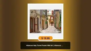 Altamura Italy Travel Poster Wall Art | Altamura Street Home Decor | Altamura Cityscape Digital P...