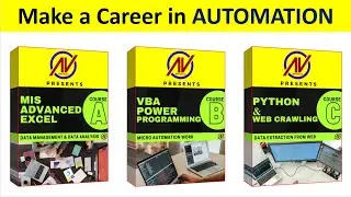 Make a Career in AUTOMATION | MIS Advanced Excel | VBA Macro | Python | Web Crawling