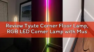 Review Tyute Corner Floor Lamp, RGB LED Corner Lamp with Music Sync, Smart App and Remote Control Co