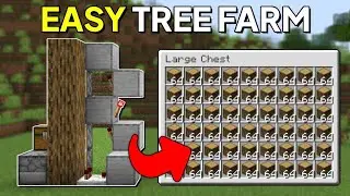 NEW BEST TREE FARM 1.21! Minecraft Tutorial in 60 Sec!