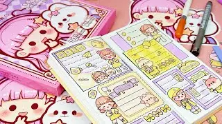 stickers journaling 💛💜cute kawaii sticker🌈 Immersive ASMR bullet journal | Ep.96