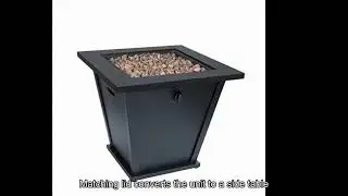 Bond Manufacturing 51843 28in Olivera Fire Table, Black