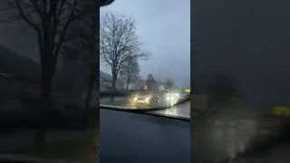 Dark//Heavy rain afternoon + Windy// Weather in Norway// #Shorts
