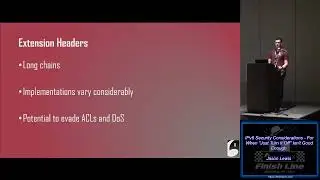 IPv6 Security Considerations For When Just Turn It Off Isnt Good Enough Jason Lewis   DerbyCon 9