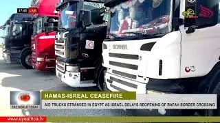 Грузовики с гуманитарной помощью застряли в Египте, поскольку Израиль задерживает открытие погран...
