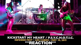 Musicians REACT to The Warning: Kickstart My Heart, PSYCHOTIC (Inferno Fest May 18 2019)