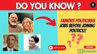 Guess The Famous Politicians Job Before Joining Politics!. | Presidential Quiz | Ultimate Quiz Game