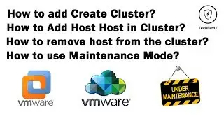 How to Create Datacenter,Cluster,Add Host, Use maintenance mode using VMware VSphere Server