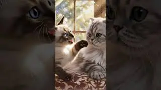 Child cat talks to mother cat 😺 #ai #aivideo #viral #AI #ArtificialIntelligence #tech 😺 #coolvideo