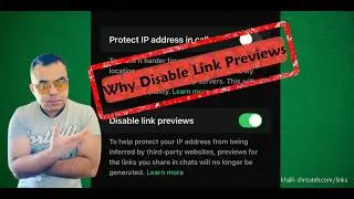 Enhanced WhatsApp privacy by Disabling link previews