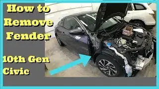 Снятие крыла Honda Civic 2016 2017 2018 Как снять крыло, заменить, установить 10-е поколение X
