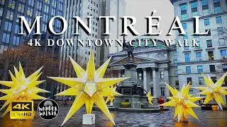 Exploring Montreal's Rainy Day Magic - 4K Downtown & Old Port Wander