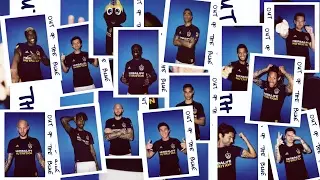 LA Galaxy players showcase the new blue jersey #OutOfTheBlue