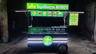 #Rajabhaiya momos #chinese food cart #handpush cart 6x3feet three burner In the cart ,#momos #pasta
