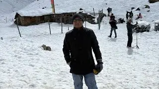 Zero point North Sikkim heavy Snowing 