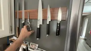 Hidden magnetic knife holder