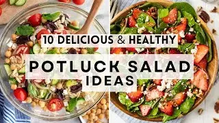 10 Delicious and Healthy Potluck Salad Ideas #EasySaladRecipes #HealthySaladRecipes