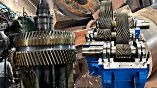Machining and Metal Turning Process of Industrial Double Helical Gear | Gear Cutting and Hobbing