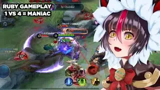 RUBY ENDGAME MANİAC 1 VS 4!!! RUBY BEST BUILD 2021 - MOBİLE LEGENDS BANG BANG