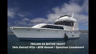 1978 Trojan 44 Aft Cabin Motor Yacht | Spacious Liveaboard | Twin Detroit Diesels Yacht Tour by SMY