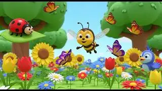 Buzzing Bee In The Garden | Popular Nursery Rhyme For Kids | Sing Along With Kids
