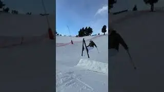 Skiing fail caught on camera in Font-Romeu-Odeillo-Via