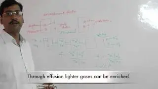 enrichment factor in Graham Law of effusion in gaseous state in Physical chemistry