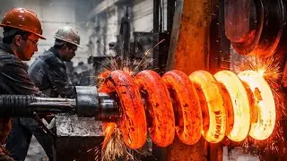 Making a 100mm very heavy duty coiling spring. 