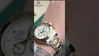 Rolex Daytona 40 White Dial Yellow Gold Stainless Steel 126503 #tigerriverwatches #rolexdaytona
