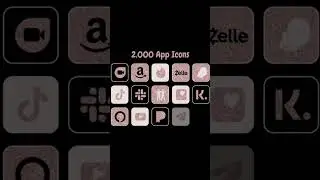 pink glitter and black app icons, trendy homescreen 🖤