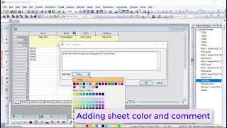 Add Sheet Tab Color and Comment
