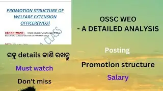 WEO JOB ROLE || PROMOTION STRUCTURE OF WELFARE EXTENSION OFFICER(WEO) || A DETAILED ANALYSIS