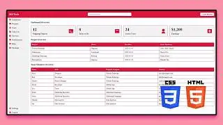 Building a PROFESSIONAL Admin Dashboard with HTML and CSS in 2024 | Simple dashboard tutorial
