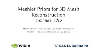 [CVPR 2020] Meshlet Priors for 3D Mesh Reconstruction (one-minute video)