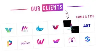 Brand Logo Section With Cool Effect On Hover | HTML5 & CSS3 | Website Section Tutorials