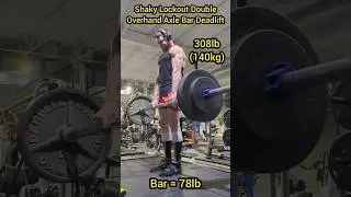 308lb Double Overhand Thick Bar Deadlift (Max Effort Grip Training)