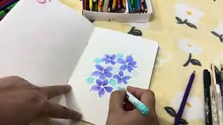 Brush pen flowers