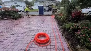 como hacer un driveway con calefaccion (heating) #usa #samuray #calefaccion #newyork