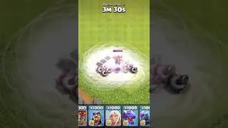 COC ALL TROOPS VS TORNADO TRAP