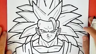 HOW TO DRAW GOKU SSJ3