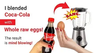 I blended Coca-Cola with whole raw eggs! getting crushed smoothy