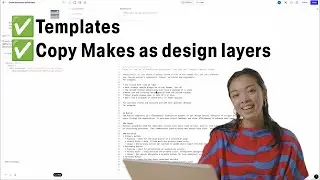 Figma Make:  templates + copying Makes as design layers demo