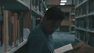 Stressed and Upset Man Trying To Study (Stock Footage)