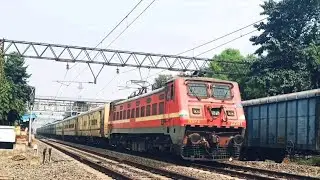 HWH DUMKA EXP 13046 DN Express train WAP -4. duty full form speed express train time passing station