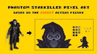 Пиксельная графика Phantom Starkiller, основанная на фигурке Super7!