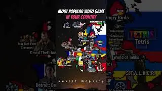 Most Popular Video Games by Country 🎮🌍 #shorts #geography #map #famous #games #game