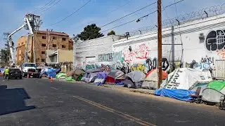 4K Virtual Drive - Exploring Downtown Los Angeles & Skid Row | Cityscape Tour