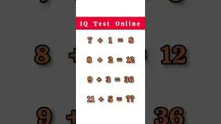 IQ Test Online #maths #mathematics #mathiqtest #mindgames #braintest #mindteaser