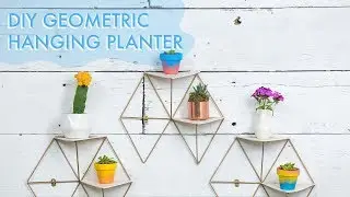 DIY Geometric Hanging Shelf | Makeful