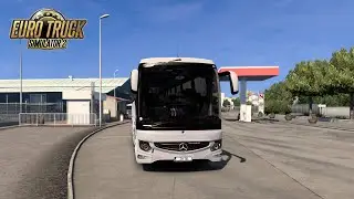 Driving a Mercedes-Benz Coach Bus in Euro Truck Simulator 2